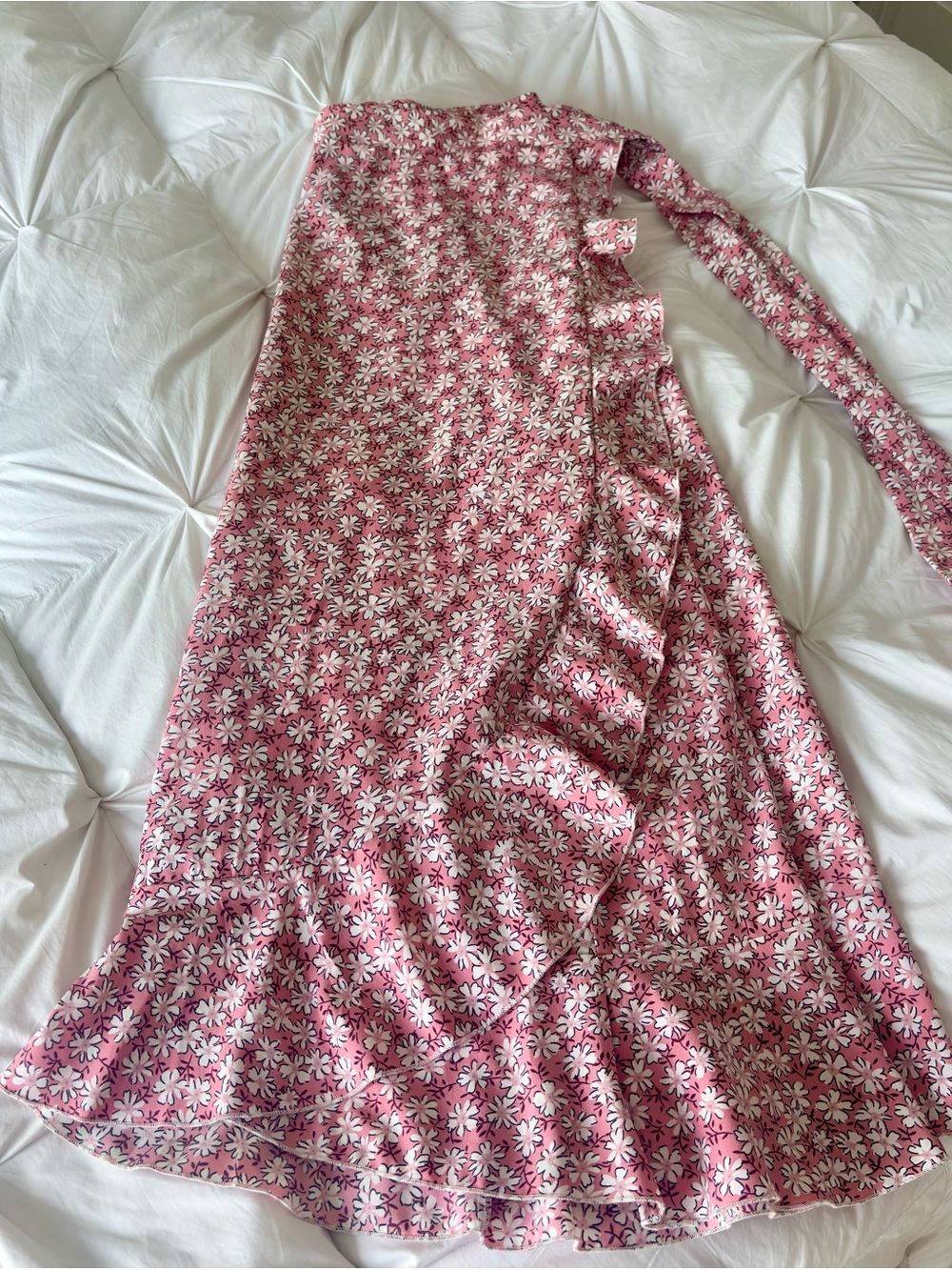 Floral long wrap around skirt